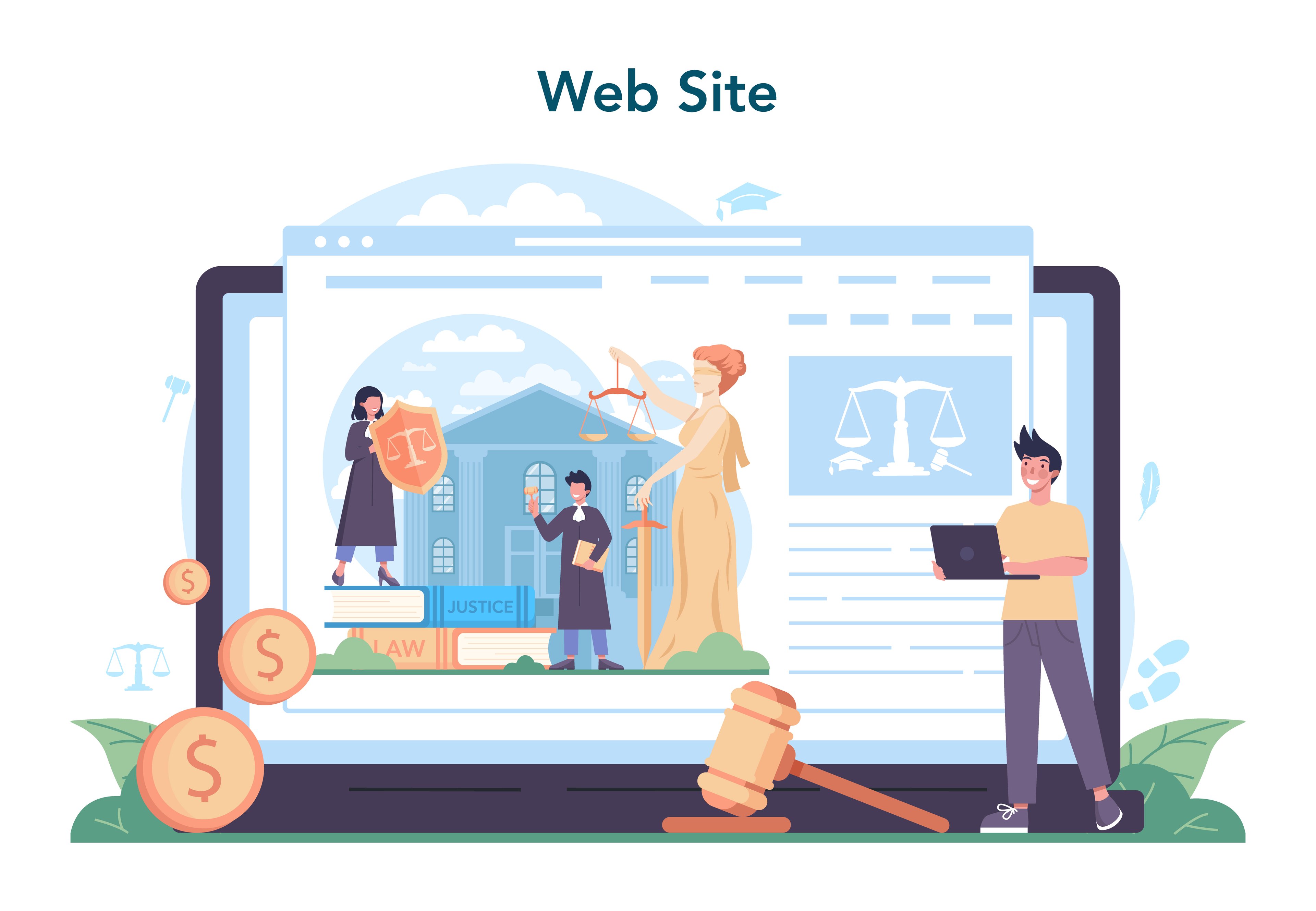 Strona kancelarii z systemem rezerwacji online